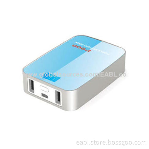 6,600mAh Battery Pack/Mobile Power Bank with Dual USB Output Ports, LED Light and Power Indicator
